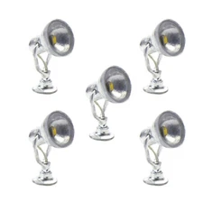 5pcs Model Railway Spot Lamp Post Flood Lights HO OO TT Scale LEDs LYM20