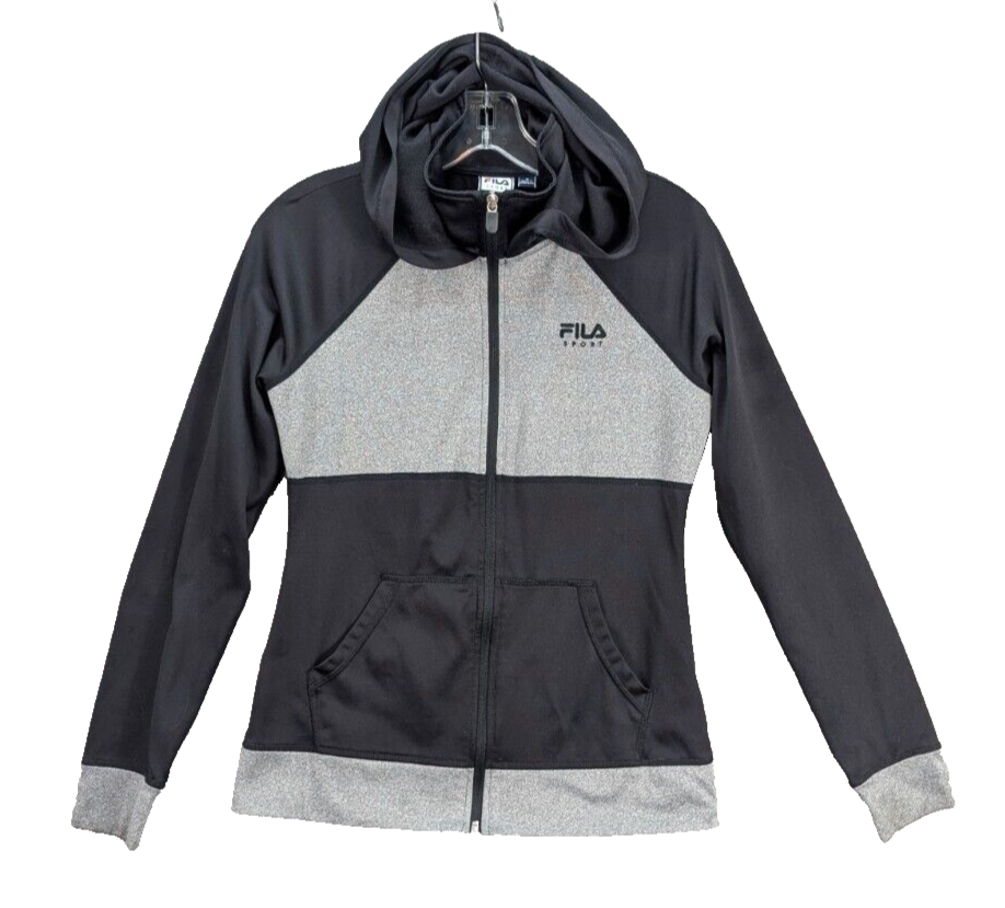 FILA Sport Performance Jacket Full Zip Felpa con Cappuccio Colorblock Athletic Poly Donna S