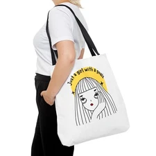 Just a girl with a Goal  Tote Bag (AOP) Coolest collection