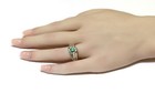 14k yellow gold .66ct SI3 I1 H diamond natural emerald gemstone ring 7.3g 6 — photo 9