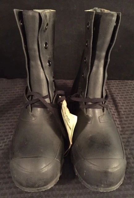 NEW USGI Cold Weather Insulated Rubber Combat Boots Black Mickey Mouse Bunny