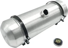 8 x 24 Gas Tank with Baffle 5 Gallon Center Fill Aluminum Spun 3/8 NPT Fuel Tank