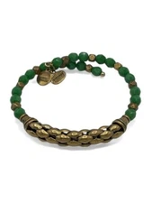 Alex and Ani Calypso Wrap Sunken Forest Bracelet Green and Gold Adjustable Wrap