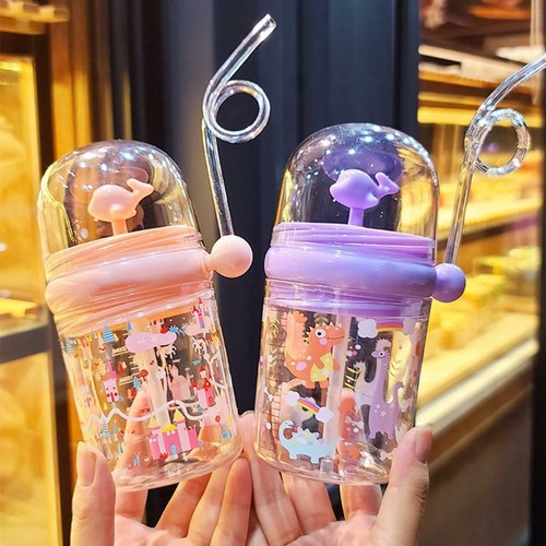 260ml Whale Water Cups Children Water Spray Cup Baby Feeding Stra2025