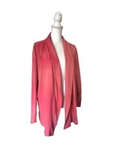 Ladies Coral Pink Jersey Spring Cardigan / Blazer by Witt Int. UK Sz 24