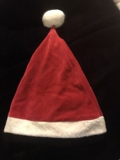 Gymboree Baby Red White Santa Faux Fur Fleece Hat Winter 12-18 mos Holiday