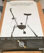 AFFICHE METRO PARIS RATP TICKET + VELO LE MEILLEUR TANDEM POUR... VERS 1990