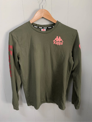 Kappa Green Pink Long Sleeve T-Shirt Medium