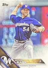 2016 Topps Series Two #380 Michael Blazek Milwaukee Brewers Baseball Card