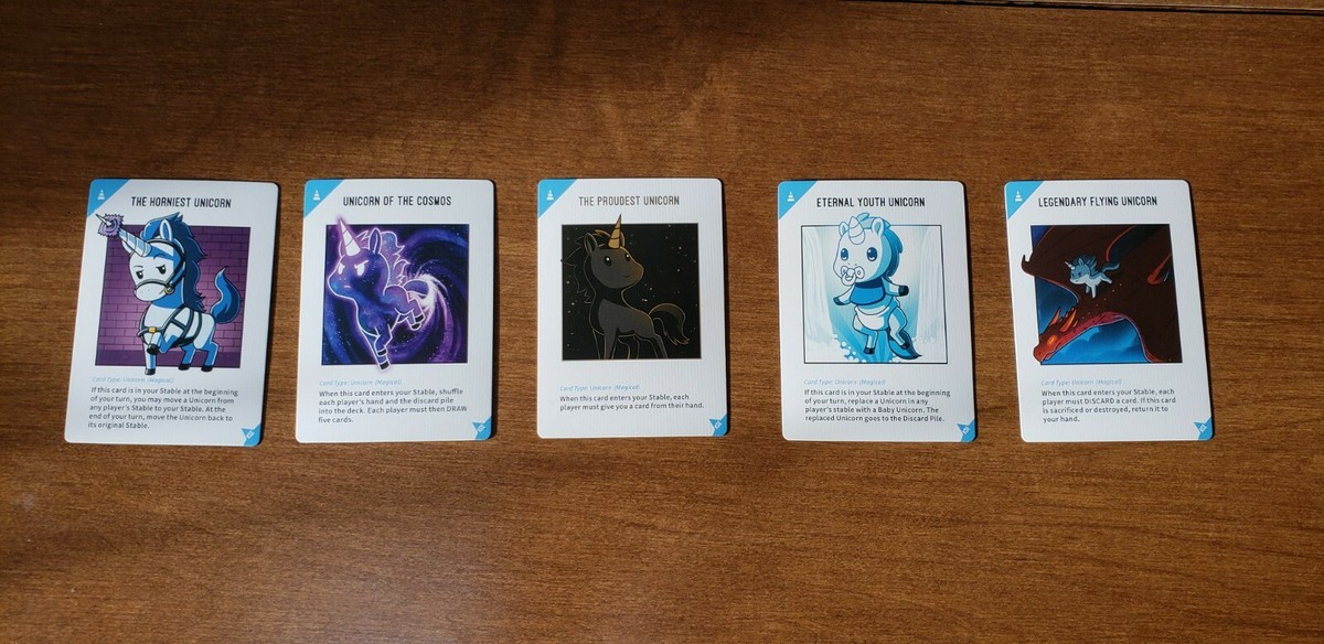 UNSTABLE UNICORNS Collectors: 5x Kickstarter Exclusive card set