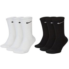 NIKE Everyday Sport White/Black Crew Training Socks 3 Pair