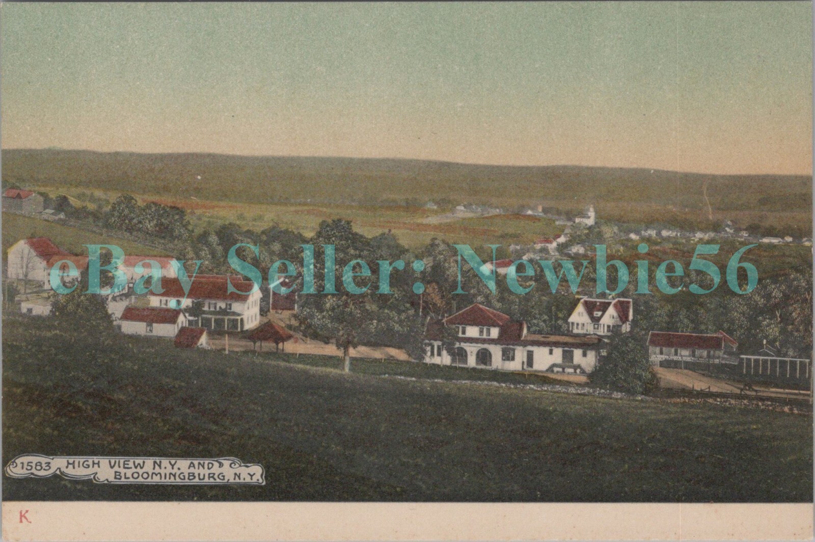 Bloomingburg NY O&W RAILROAD STATION & HOTEL AT HIGH VIEW Postcard