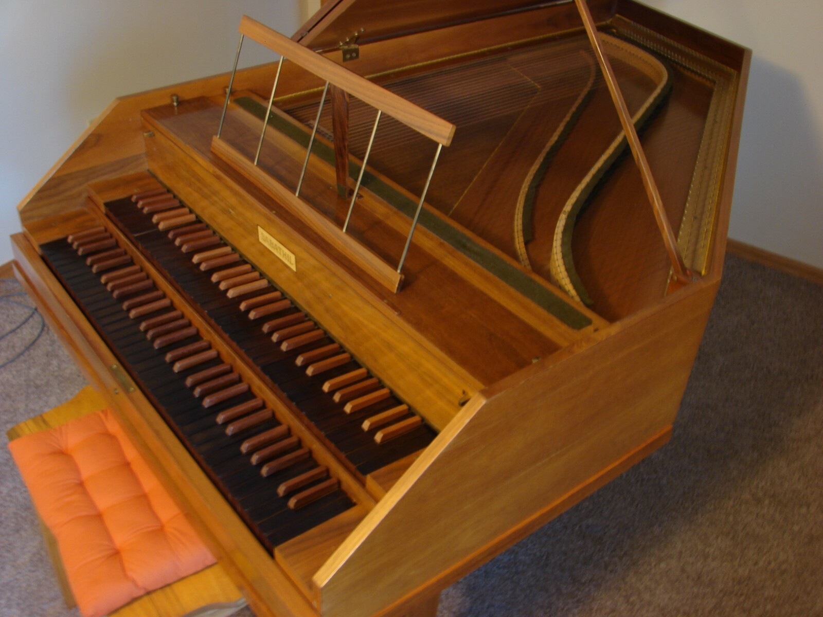 Beautiful 1967 Sabathil Double Manual Harpsichord eBay