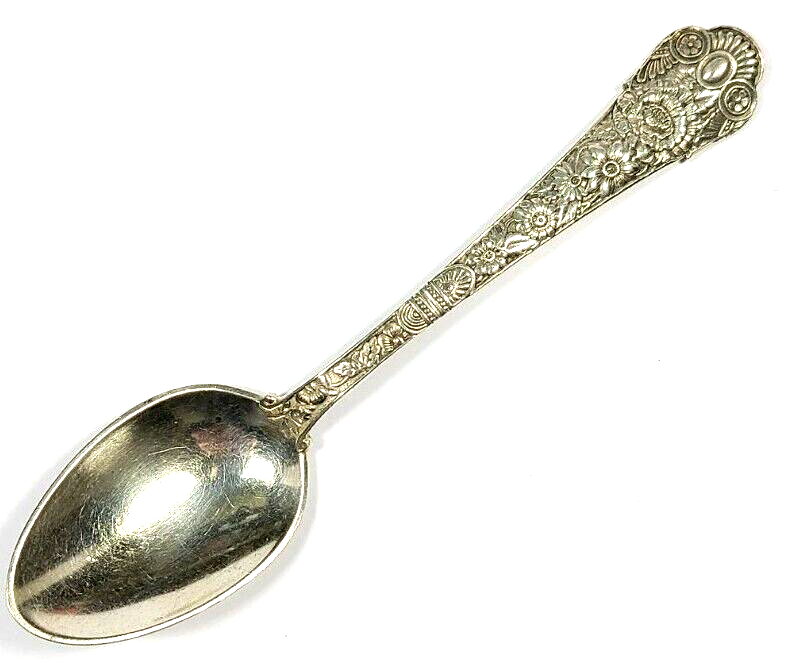 Sterling Silver Detailed Flower Floral Spoon 6