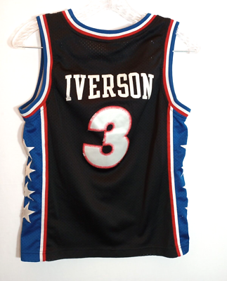 Allen Iverson Philadelphia 76ers Nike Swingman Boys M Throwback
