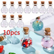 Mini Glass Vials With Cork Top Tiny Bottles Little Empty Jars Small-Bottles 10x