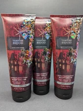 Qty (3) Bath & Body Works VAMPIRE BLOOD Ultimate Hydration Body Cream 8 oz