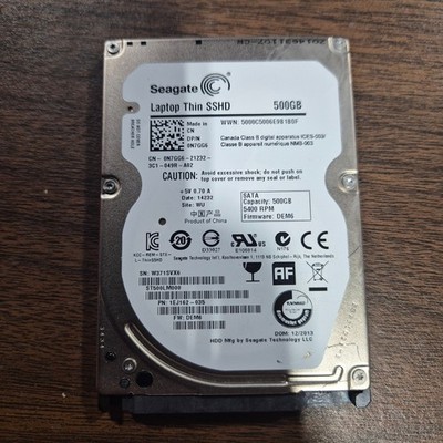 Seagate SSHD 500GB Hybrid Drive 500 GB Internal 2.5 ST500LM000 MLC/8GB 64MB SATA