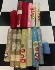 14 Deco Decorative Mesh Fabric For Wreaths And Crafts Most NEW Tan Red Blue 21