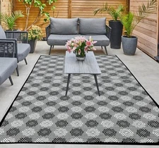 ARSUK Outdoor 3'3" x 4'11" (Rectangular), Black-white 