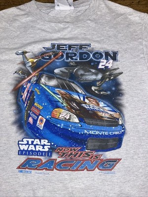 Vintage NASCAR T-Shirt Jeff Gordon Star Wars The Phantom Menace Small