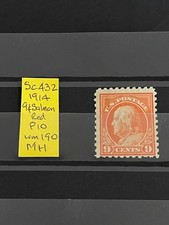UNITED STATES OF AMERICA FRANKLIN 9c SALMON STAMP OF 1914 SCOTT #432