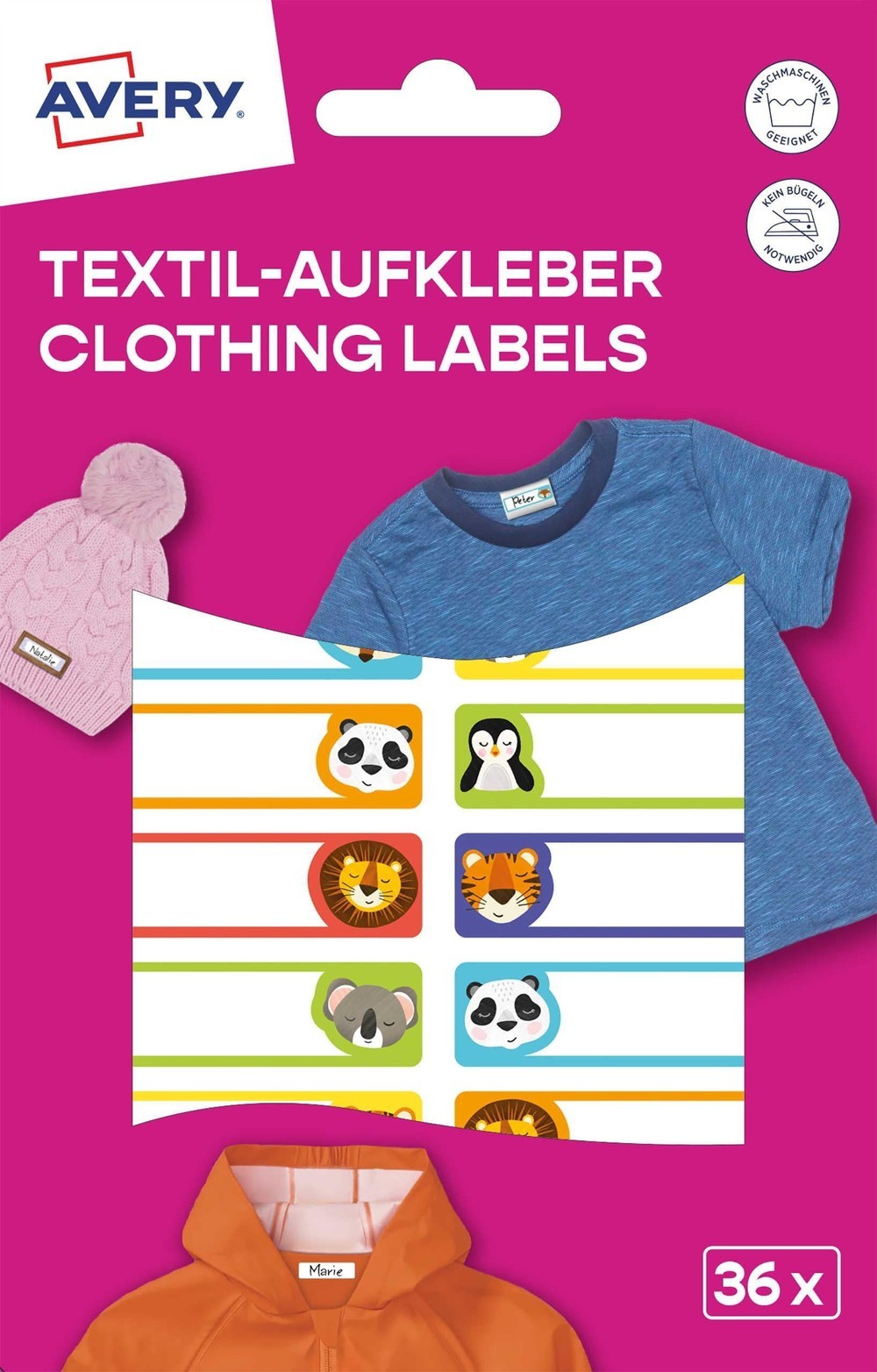 AVERY Zweckform Avery ETVET36A Textil-Etiketten Vinyl-Folie 1906954 2590₽