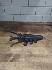 Vintage Cast Iron Beetle Boot Jack Puller 9" Cricket Bug Scarab Remover