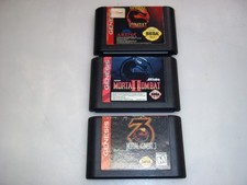 Mortal Kombat 1 2 3 II Trilogy Lot (Sega Genesis) Authentic Game Cartridge Only