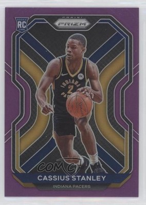 2020-21 Panini Prizm Purple Prizm 81/99 Cassius Stanley #285 Rookie RC y8h