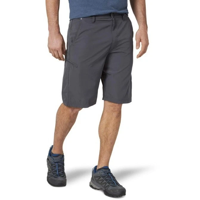 Wrangler Performance Utility Shorts Mens 48 Gray NEW Hiking Cargo Side Elastic