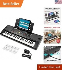 49-Key Portable Piano with Sheet Music Stand Simply Piano Lessons for All Ages