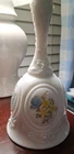 Vintage Fenton Handpainted White  Glass Bell  Artist Signed
