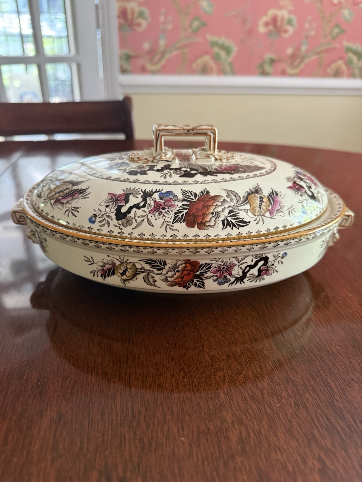 Antique Wedgwood Bullfinch A1620 Covered Vegetable Dish Tureen c1880 England