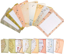 A5 Lined Stationary Paper and Envelopes Set,48 Sheets Cute Letter Writing Paper