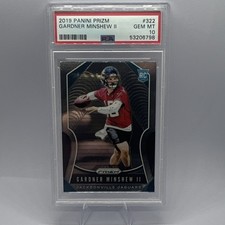 Panini Prizm 2019 Gardner Minshew II #322 Jaguars PSA 10 Rookie Football Card. rookie card picture