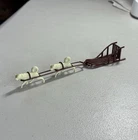 Sled with Dog Figures Marx Playset Arctic Explorer IGY Satellite Base Vintage
