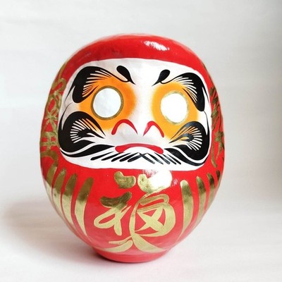 Japanese Red Daruma Doll 15cm Lucky Charm Good Fortune Handmade Japan Gift