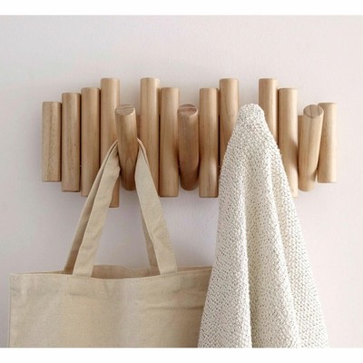 Umbra Furniture Picket Wandhaken Wandgarderobe Kleiderhaken Kiefernholz Natur