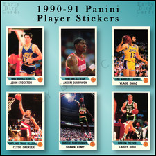 1990-91 Panini Player Stickers (1-180)  / Pick Cards - Build Set / Buy4+ Save30%