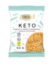 5900316552239 Frank & Oli Keto miękkie ciasteczko kokos & orzech nerkowca 50g Fr