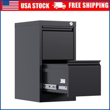 2-Drawer Lateral File Cabinet with Lock Metal Office Organizer for Home Office