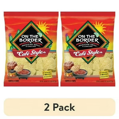 (2 pack) Cafe Style Tortilla Chips, Gluten-Free, 16.5 oz Bag