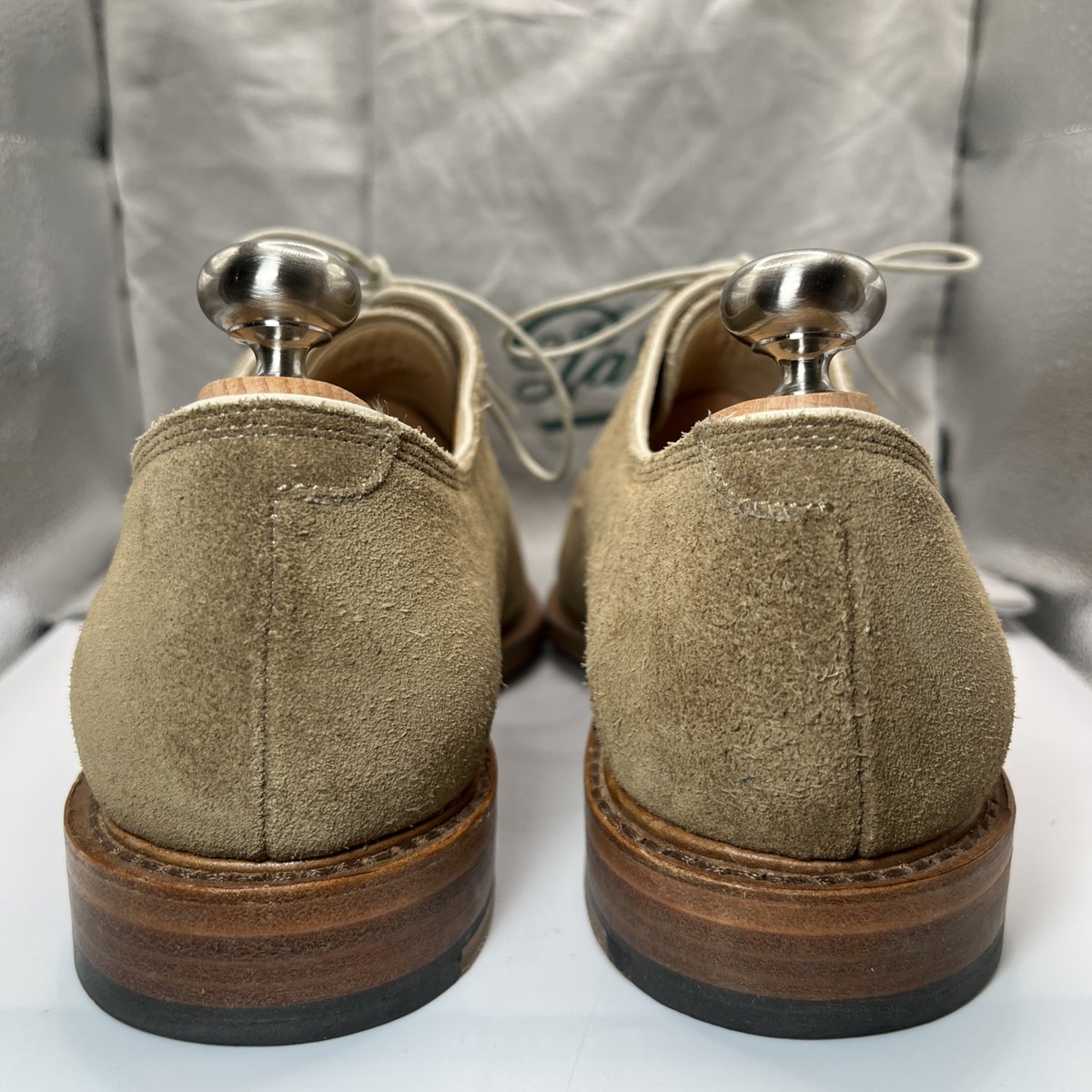 Paraboot Arles Suede Dress Derby Shoes Made in France EUC w/ Trees Men 6 UK/US 7 Paraboot Arles Derby Shoes Ecorse | Norwegian Welted | A  main image 3