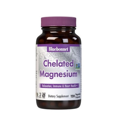2/28 Bluebonnet Nutrition Albion Chelated Magnesium Vegetable Capsule, 200 mg, S