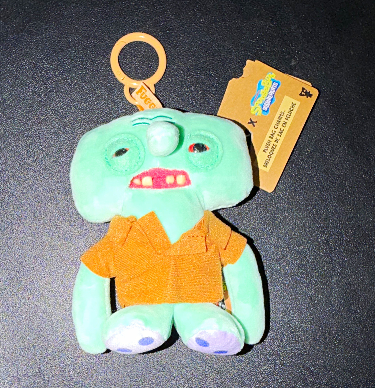 UGG SpongeBob SquarePants Squidward Mini Plush Bag Charm Keychain w/ Keyring