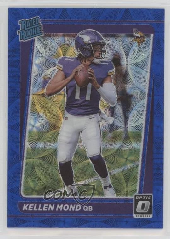 2021 Panini Donruss Optic Rated Blue Scope Prizm Kellen Mond #221 Rookie RC 0b02