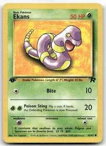 Ekans 56/82 Team Rocket 1st Edition Common