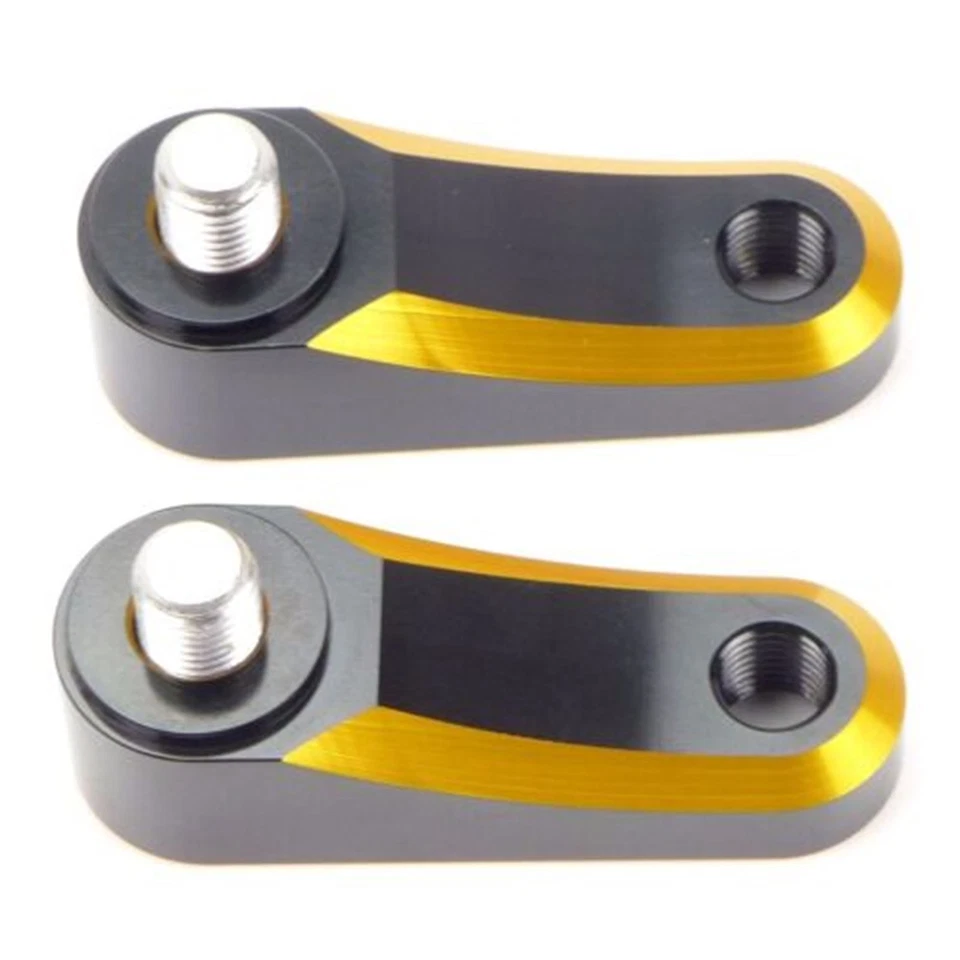 Par Extensor Elevador Espejo Dorado 10mm Ajuste Universal Moto 12-2245g Foto 4 de 4