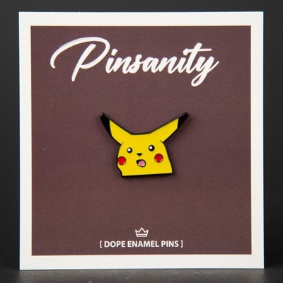 Pikachu Surprised Meme Face Pin - Fast Shipping from USA - Brooch - Pokemon